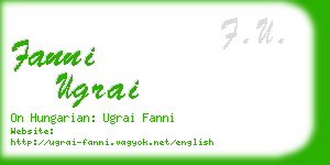 fanni ugrai business card